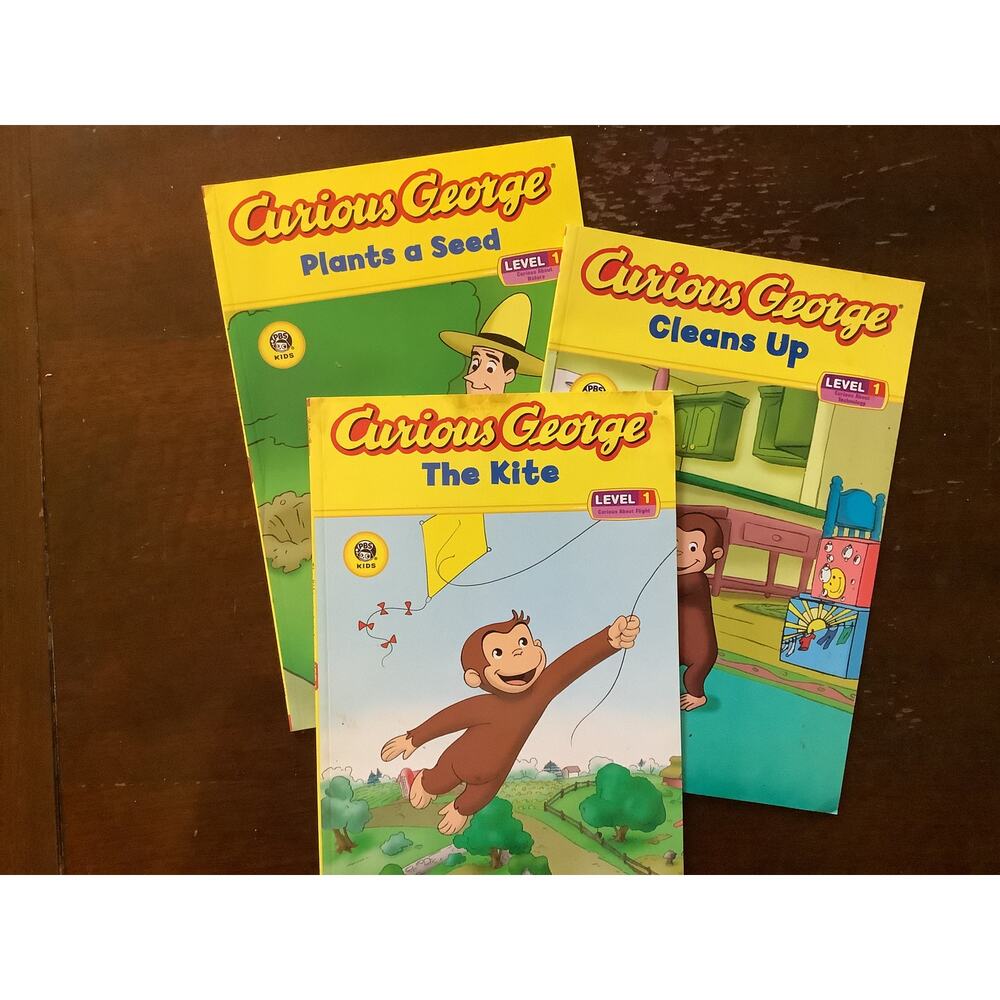 Curious George 3 books level 1